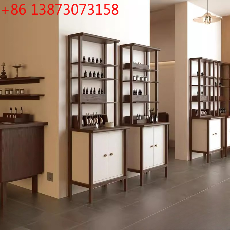 Shop Home Fragrance - Duftladen-Wandschrank, Ätherische-Öle-Parfüm-Vitrine, Kosmetikprodukt-Vitrine, chinesischer einfacher Bodenständer